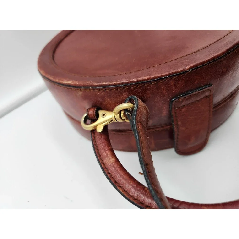 80s 90s ETIENNE AIGNER Leather Handbag Top Handle Satchel Crossbody Canteen Bag